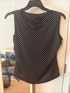 J.T.B. Black Camisole with Pink Polka Dots